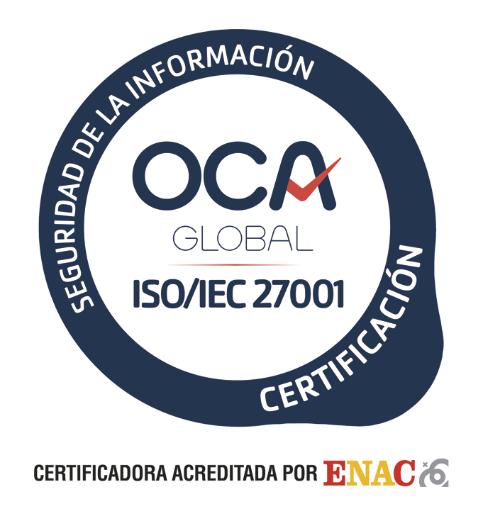 Sello de seguridad de la información OCA Global ISO/IEC 27001