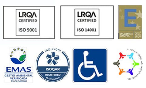 Logotipos de certificaciones de calidad