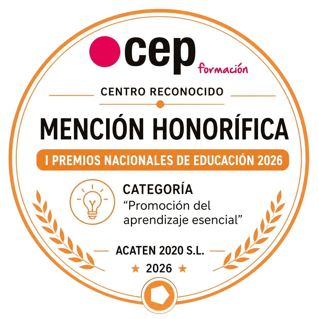 CEP Formación, centro reconocido con Mención Honorífica en los I Premios Nacionales de Educación 2026